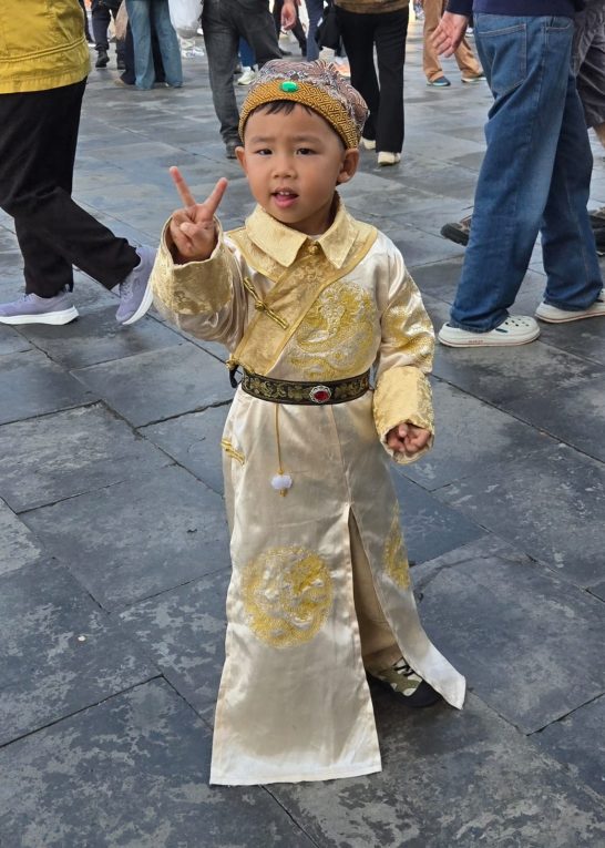 Chinese child in customary dress
