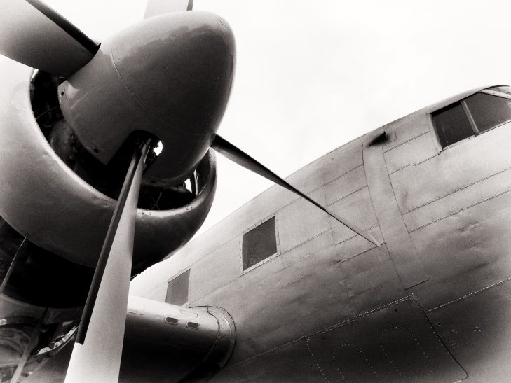 Vintage Douglas C-47 Skytrain piston propelled transport aircraft