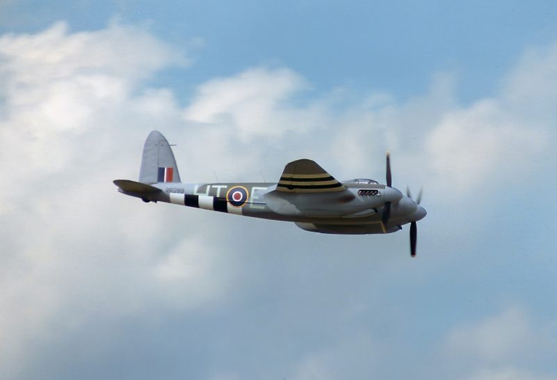 De Havilland DH.98 Mosquito T.III displaying the Black and White Markings signifying its involvement with the D Day landings in June 1944
